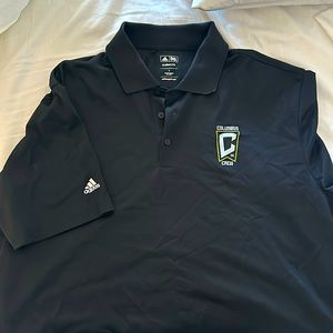 Columbus Crew adidas climalite black polo adidas golf Size L